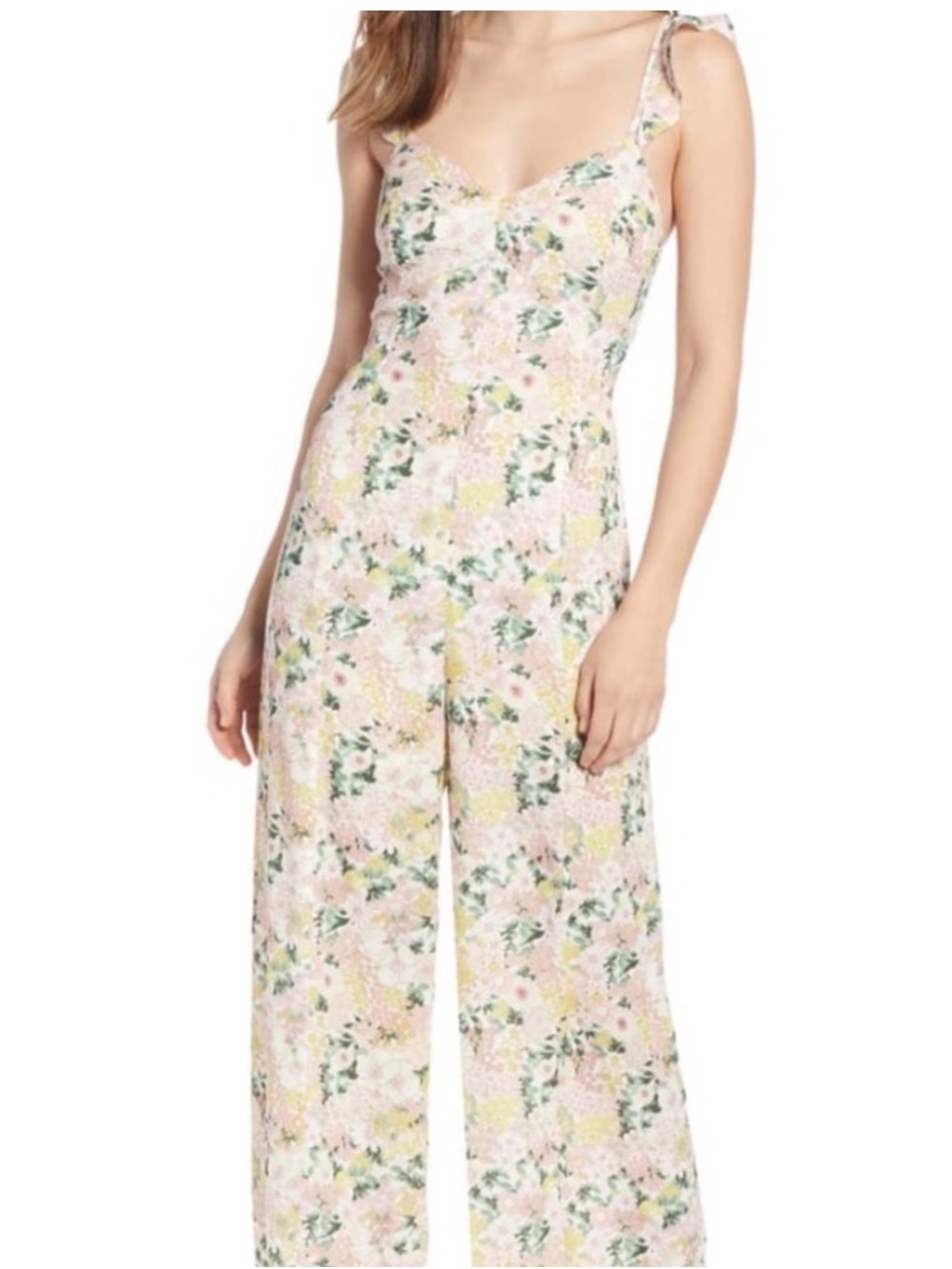 Floral Pink Wide-Leg Jumpsuit
